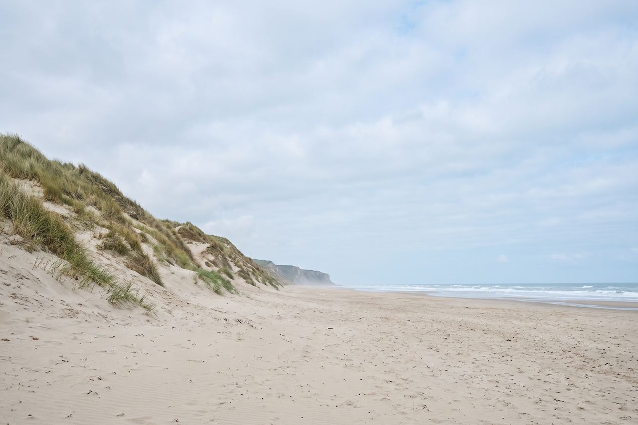 Camiers et Sainte-Cécile : longue plage bordée de dunes (image générée par IA)