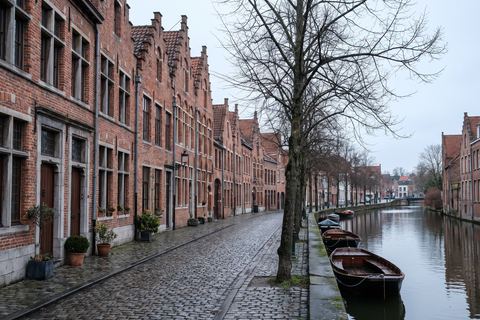 Halluin : rue de maisons en brique de style flamand (image générée par IA)