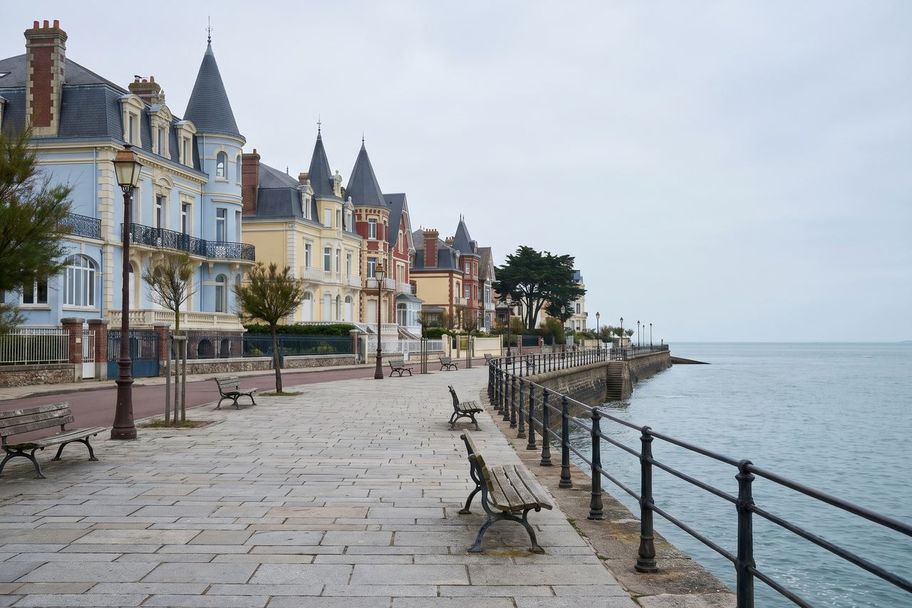 Wimereux : digue promenade et villas Belle Époque (image générée par IA)